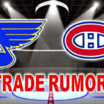 Habs’ Quest for a Top-4 Defenseman: A Closer Look at Montreal’s Strategy St. Louis Blues and Montreal Canadiens logo with the words NHL trade rumors below the logos