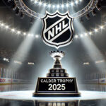 NHL logo with the Calder Trophy below the logo