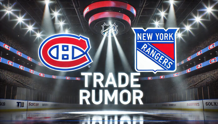 Could a Kakko-for-Matheson Trade Shake Up the NHL Landscape? Montreal Canadiens and New York Rangers logo with the words NHL trade Rumors below the logos