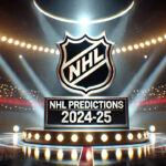 NHL Predictions 2024-25 – NHL Projected Standing 2024-25 A NHL logo on ice with the text NHL Predictions 2024-25
