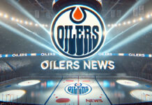 Edmonton Oilers logo with the words Oilers news. Edmonton hires former CapFriendly mastermind Dominik Zrim.