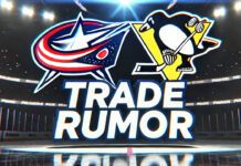 Tristan Jarry and Elvis Merzlikins in a potential goalie swap between the Penguins and Blue Jackets.