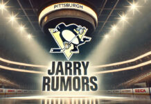 Tristan Jarry in net for the Pittsburgh Penguins