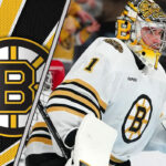 Swayman Stays in Beantown: Bruins Lock Up Goalie Long-Term Jeremy Swayman smiles in his Boston Bruins uniform.
