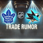 Timothy Liljegren Trade Rumors: Sharks Emerge as Potential Destination Toronto Maple Leafs and San Jose Sharks logos side-by-side with the words NHL trade rumors below