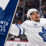 Nick Robertson Trade Rumors Swirl After Impressive Camp Nick Robertson scores a goal during a Toronto Maple Leafs preseason game.