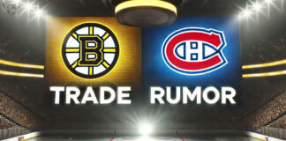 Trent Frederic of the Boston Bruins is a rumored Montreal Canadiens trade target