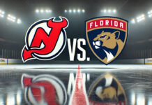 New Jersey Devils logo vs. Florida Panthers logo
