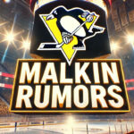 Pittsburgh Penguins logo with the words Malkin rumors below the logo