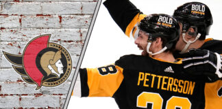 Marcus Pettersson in action for the Pittsburgh Penguins. Will he be traded to the Pittsburgh Penguins?