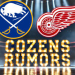 Buffalo Sabres and Detroit Red Wings logos with the words Cozens Rumors below the logos