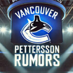 Vancouver Canucks logo with the words Pettersson rumors below the logo