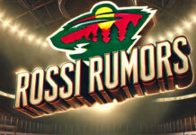 Minnesota Wild logo with the words Rossi Rumors below the logo