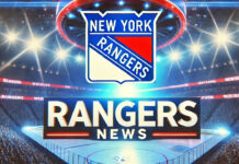New York Rangers logo with the words Rangers news below the logo