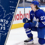 Toronto Maple Leafs forward Matthew Knies in action during an NHL game.