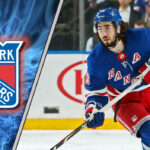 Mika Zibanejad in New York Rangers jersey. Will the NY Rangers trade him?
