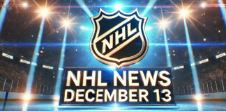 NHL players in action during a December 13, 2024 game, showcasing thrilling matchups and standout performances.