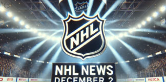 NHL game action from December 1, 2024