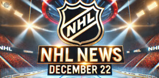 NHL logo with the words NHL news December 22, 2024 below the logo