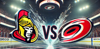 Ottawa Senators vs. Carolina Hurricanes game action