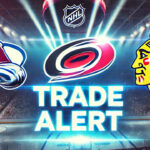 Blockbuster Trade: Mikko Rantanen Heads to Carolina Hurricanes Amid Salary Cap Crunch Colorado Avalanche, Carolina Hurricanes, Chicago Blackhawks logos with the words trade alert below the logos