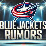 Columbus Blue Jackets logo with the words Blue Jackets rumors below the logo