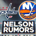 Washington Capitals Rumors: Capitals Targeting Brock Nelson Before Trade Deadline Washington Capitals and New York Islanders logos with the words Nelson rumors below the logos