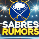 Buffalo Sabres logo with the words Sabres rumors below the logo