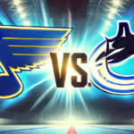 Vancouver Canucks vs. St. Louis Blues Game Preview, Prediction, and TV Details St. Louis Blues and Vancouver Canucks logos with the words Vs. between the logos