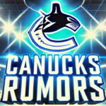 Canucks Rumors: Elias Pettersson Easier to Trade Than J.T. Miller? Vancouver Canucks logo with the words Canucks rumors below the logo