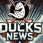 Anaheim Ducks logo with the words Ducks news below the logo