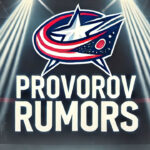 Columbus Blue Jackets logo with the words Provorov rumors below the logo