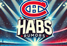 Montreal Canadiens logo with the words Habs rumors below the logo