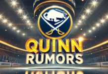 Buffalo Sabres logo with the words Quinn Rumors below the logo