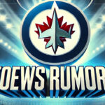Winnipeg Jets logo with the words Toews rumors below the logo