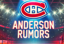 Montreal Canadiens logo with the words Anderson rumors below the logo