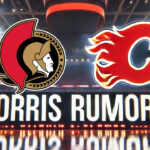 Ottawa Senators and Calgary Flames logos with the words Norris Rumors below the logos