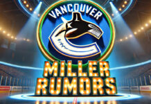 Vancouver Canucks logo with the words Miller Rumors below the logo