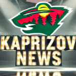 Minnesota Wild logo with the words Kaprizov news below the logo