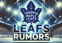 Toronto Maple Leafs logo with the words Leafs rumors