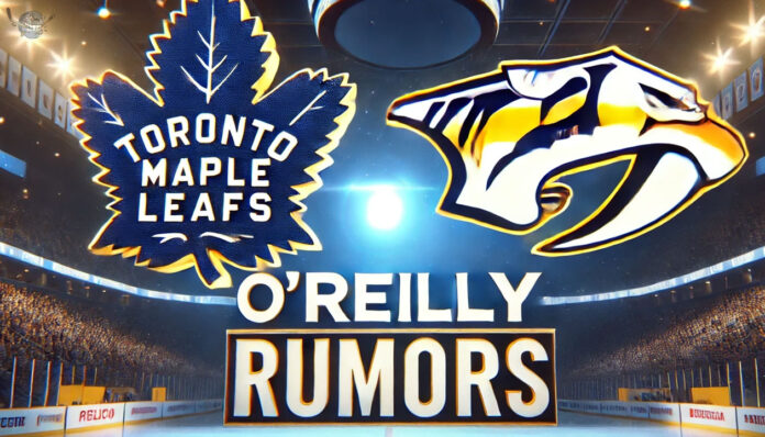 Why Ryan O'Reilly Could Be the Ideal Third-Line Center for the Leafs Toronto Maple Leafs and Nashville Predators logos with the words O'Reilly rumors below the logos