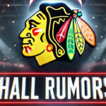Is Taylor Hall on the Move? Dissecting the Blackhawks Forward’s Trade Rumors Chicago Blackhawks logo with the words Hall Rumors below the logo