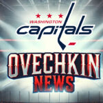 Washington Capitals logo with the words Ovechkin news below the logo