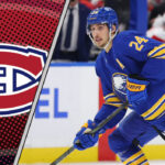 Montreal Canadiens Eyeing Dylan Cozens: Trade Rumors and Insights Dylan Cozens in action during an NHL game.
