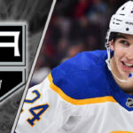 Buffalo Sabres forward Dylan Cozens in action amid LA Kings trade rumors.