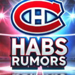 Montreal Canadiens logo with the words Habs rumors below the logo