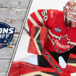 Jordan Binnington in Team Canada jersey