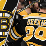 Bruins to Trade Morgan Geekie?! NHL Trade Deadline Rumors EXPLODE! Boston Bruins forward Morgan Geekie celebrating a goal with Bruins teammates