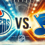 Edmonton Oilers and St. Louis Blues logos with the words vs between the logos