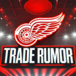 Detroit Red Wings eyeing Dyland Cozens or Elias Pettersson? Detroit Red Wings logo with the words trade rumor below the logo